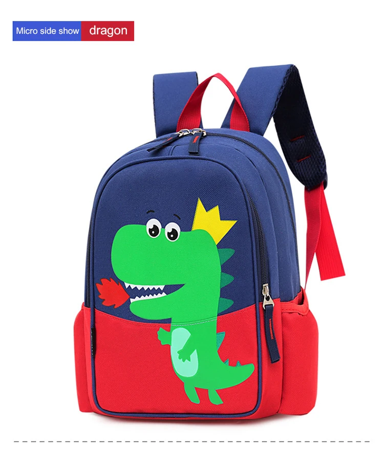 

Cheap Kindergarten kids cartoon dinosaur backpack boy treasure children's burden shoulder primary school book bags