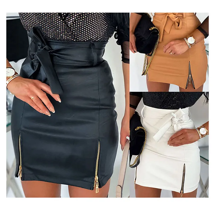 2021 Fashion Ladies Sexy Short Mini Pencil Skirts High Waist Casual Streetwear Pu Leather Skirt Women Black Bodycon Dress, White, black, khaki
2021 Fashion Ladies Sexy Short Mini Pencil Skirts High Waist Casual Streetwear Pu Leather Skirt Women Black Bodycon Dress, White, black, khaki