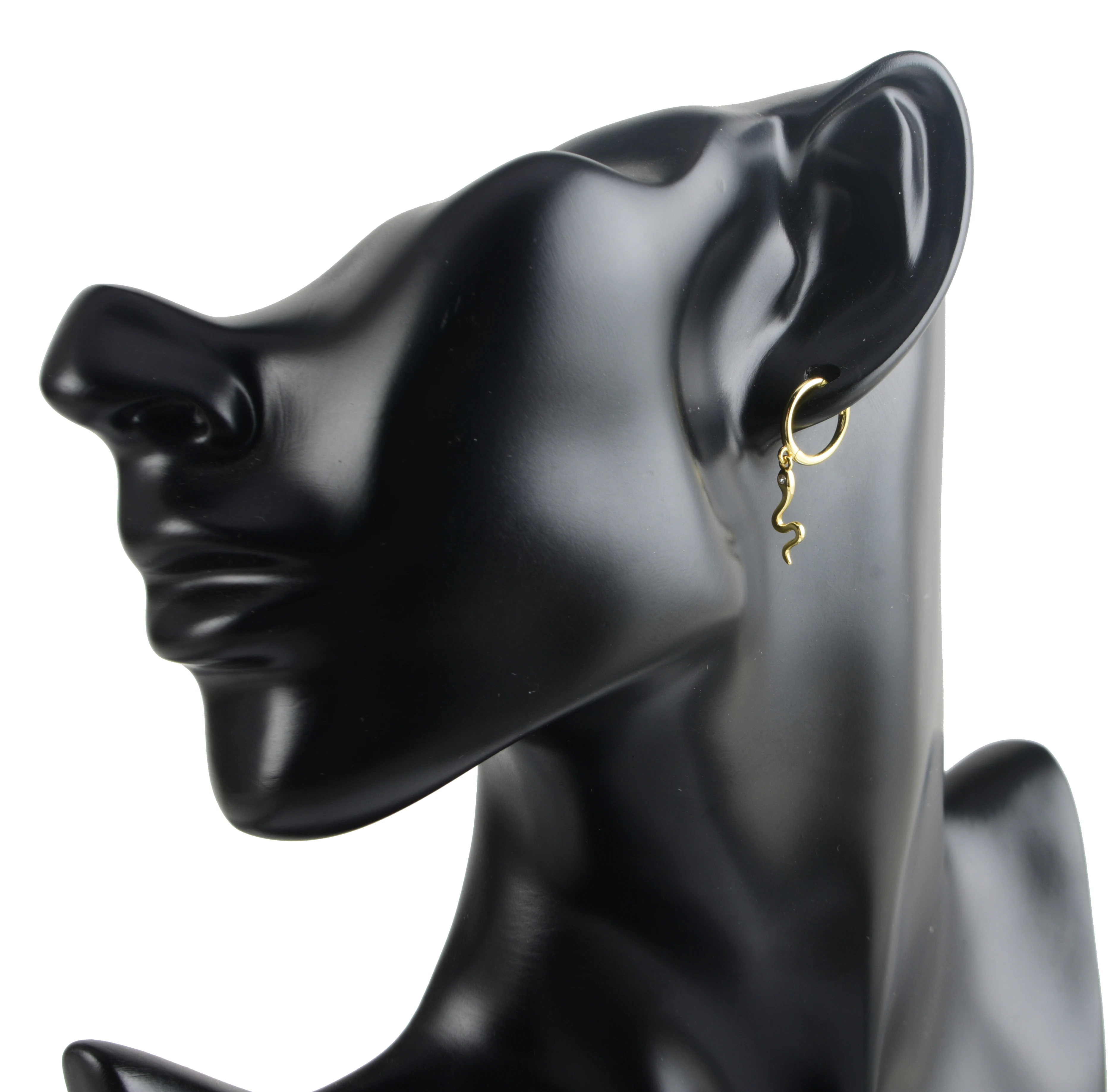 Fashion Jewellry CZ Earring 925 Sterling Silver Huggie Gold Plated Snake Drop Earring, Gold,silver
Fashion Jewellry CZ Earring 925 Sterling Silver Huggie Gold Plated Snake Drop Earring, Gold,silver