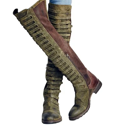 Long boots women knee high color matching boots low heel women's large size Knight boots 40 41 42 43 
Long boots women knee high color matching boots low heel women's large size Knight boots 40 41 42 43