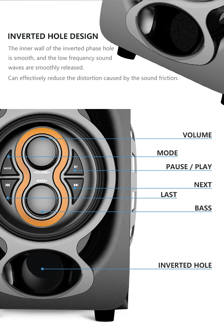 Best Loud Active 2.1 Home Theater Super Bass Multimedia Professional Speaker - ANKUX.COM