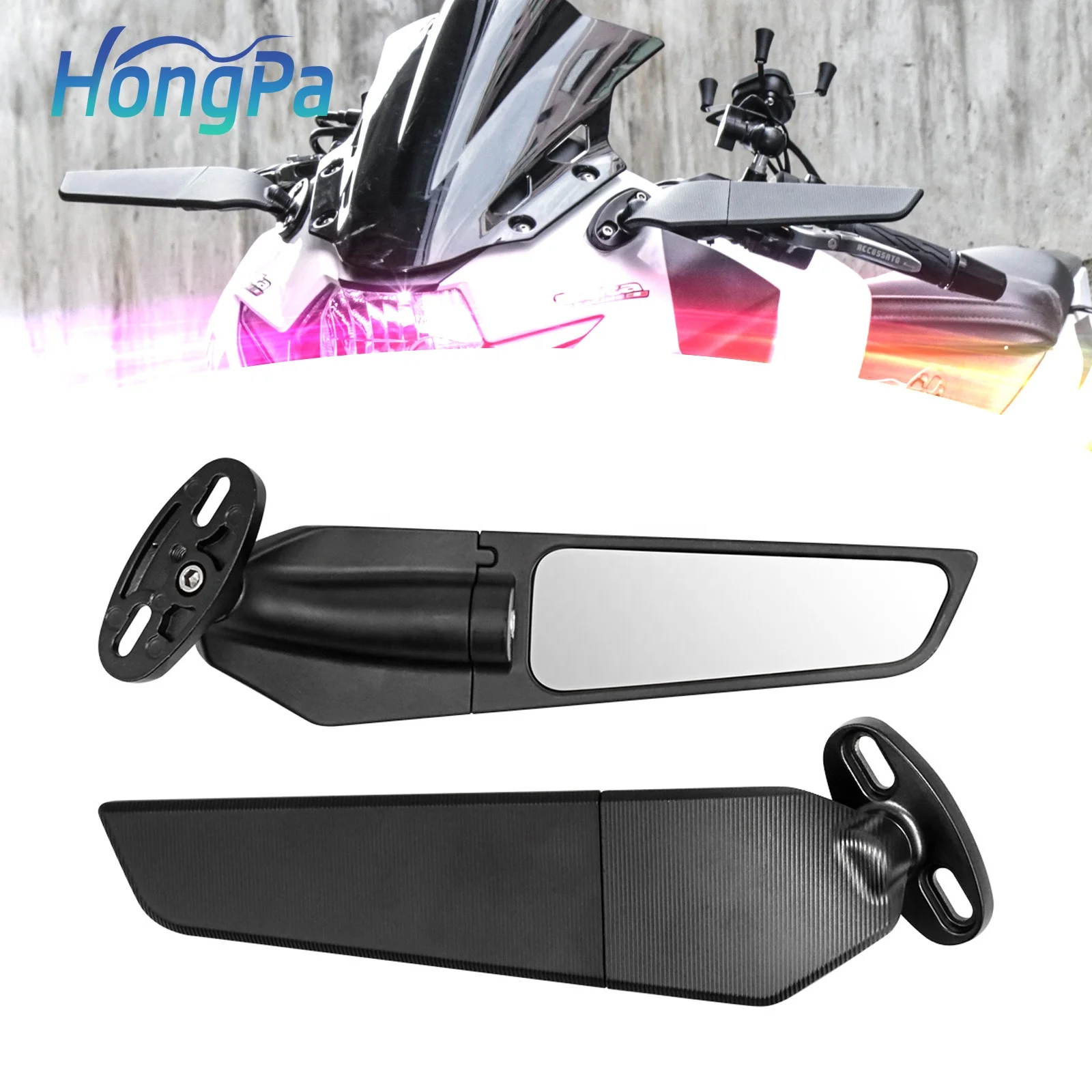 Universal CNC Aluminum Motorcycle Mirrors Rear View Side Mirrors Wind Wing Mirror Left Right Side Mirrors
Universal CNC Aluminum Motorcycle Mirrors Rear View Side Mirrors Wind Wing Mirror Left Right Side Mirrors