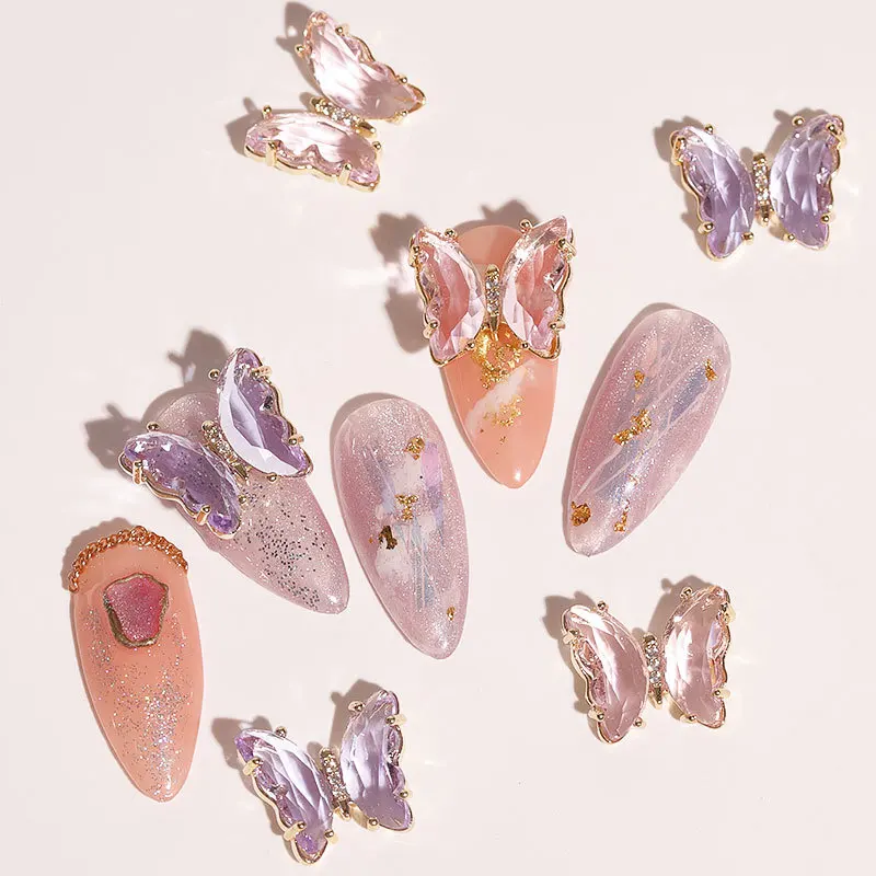 Wholesale Popular crystal butterfly real gold coating Zircon Alloy Jewelry DIY 3D Nail Art, 10 colors
Wholesale Popular crystal butterfly real gold coating Zircon Alloy Jewelry DIY 3D Nail Art, 10 colors