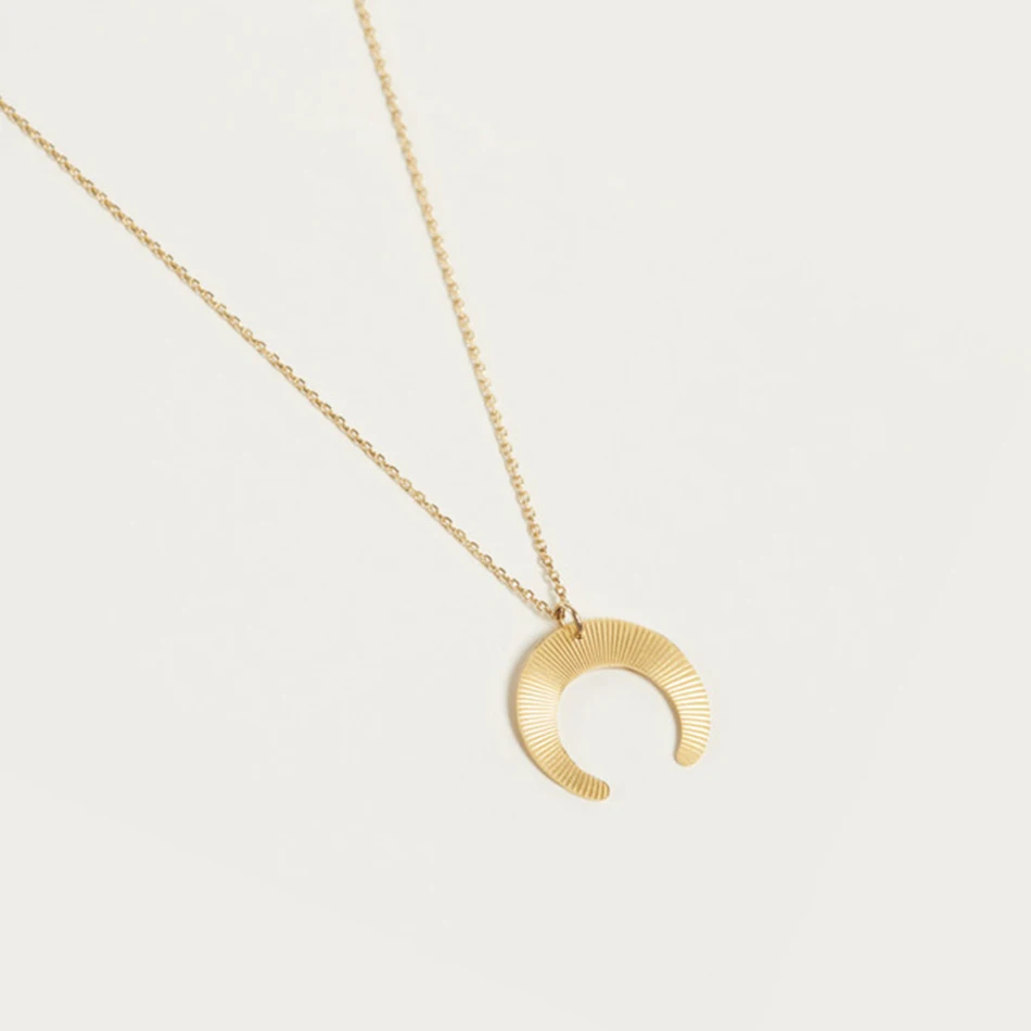 925 sterling silver classic jewelry 18k gold plated fashion flat horn necklace for women
925 sterling silver classic jewelry 18k gold plated fashion flat horn necklace for women