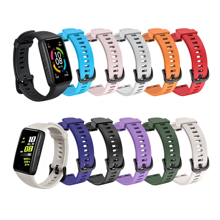 Soft Adjustable New Model Replacement Silicone Watchbands For Huawei Honor Band 6 Strap, 10 colors
Soft Adjustable New Model Replacement Silicone Watchbands For Huawei Honor Band 6 Strap, 10 colors