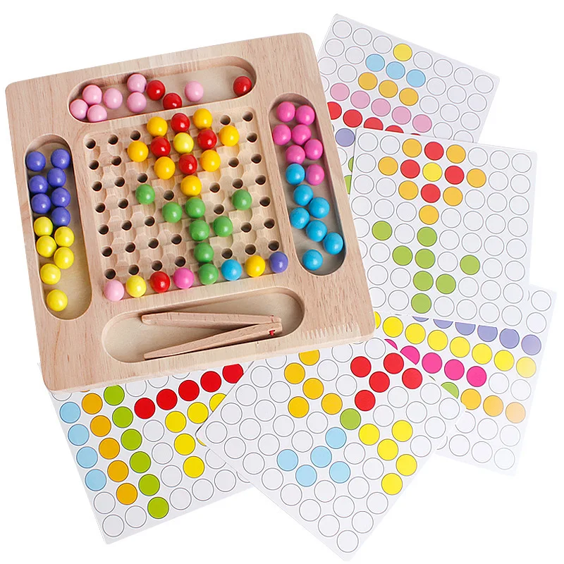 DIY Elimination Bead Clip Bead Fine Motor Training Board Game Wooden Montessori Color Classification Stacked Educational Toys
DIY Elimination Bead Clip Bead Fine Motor Training Board Game Wooden Montessori Color Classification Stacked Educational Toys