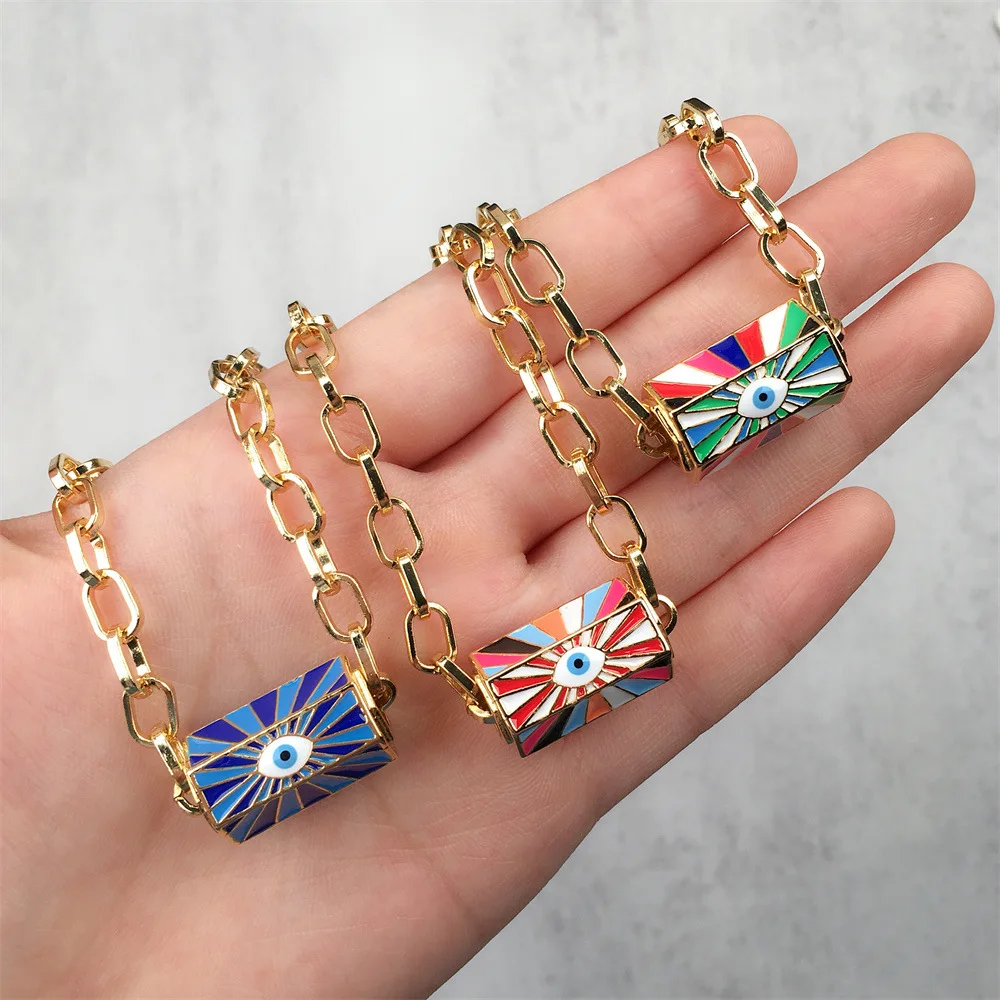 Lucky Eye Rainbow Turkish Evil Eye Heart Pendant Necklace Gold Color Long Chain Necklace for Women Girls Fashion Jewelry
Lucky Eye Rainbow Turkish Evil Eye Heart Pendant Necklace Gold Color Long Chain Necklace for Women Girls Fashion Jewelry