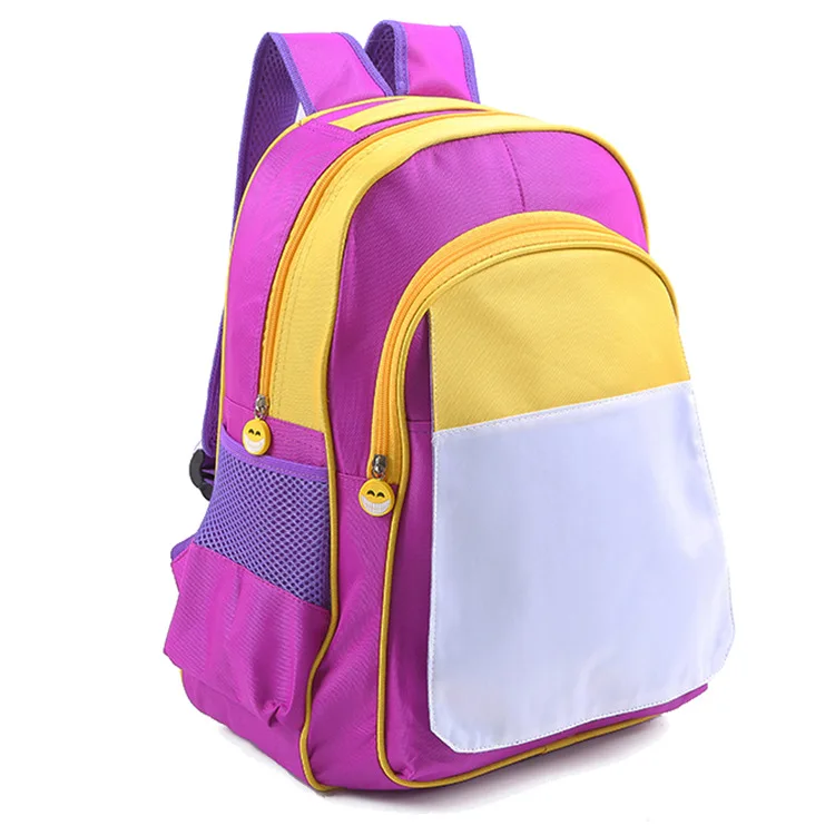 

low MOQ custom blank sublimation blanks kids school kindergarten backpack bags printing photo for girls and boys, White for sublimation