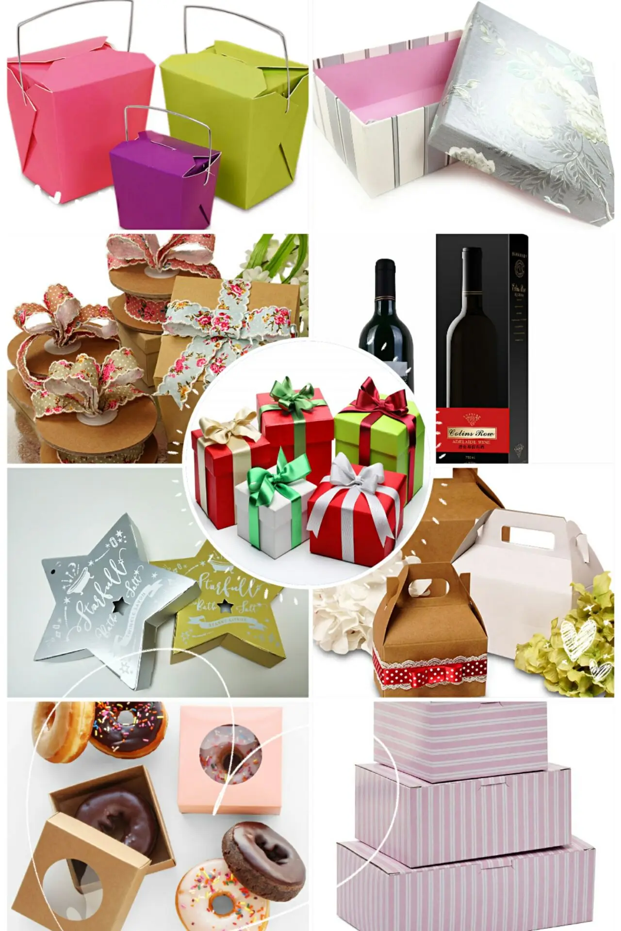 bags with handles butterfly flowers dessert paper candy boxes