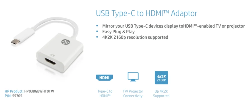 Macbook Air için Hafif Veri İletimi VGA HP USB HDMI Adaptörü 1