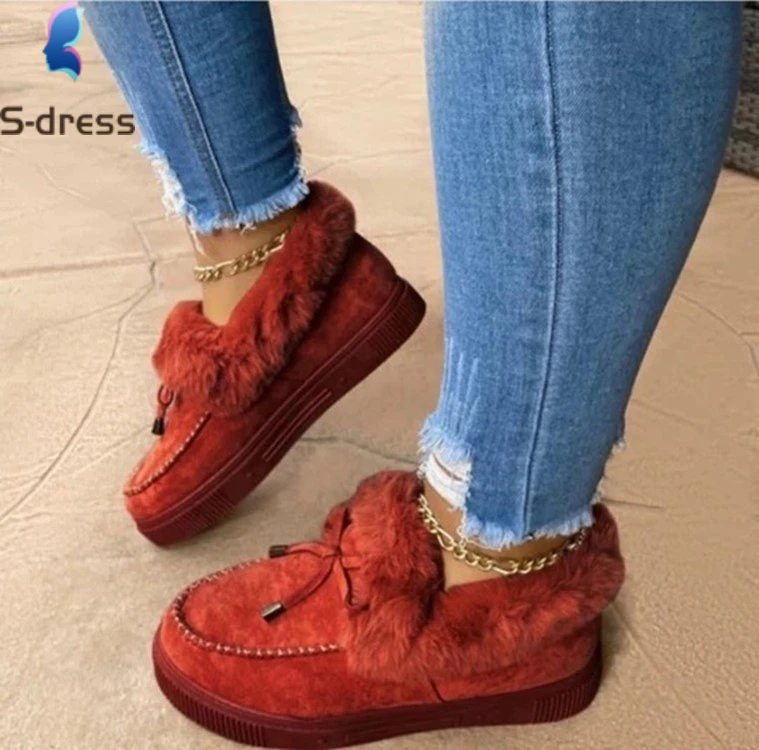 Cotton Shoes Winter European and American Bowknot Warm Flat Shoes Plus Size Women Cotton shoes, As photos
Cotton Shoes Winter European and American Bowknot Warm Flat Shoes Plus Size Women Cotton shoes, As photos