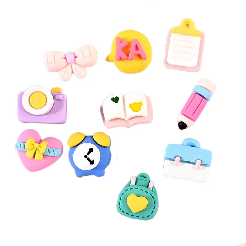 Kawaii Schools Series Resin Flatback Cabochon Book Bag Pencil Camera Charms for Diy Kids Jewelry Accessory
Kawaii Schools Series Resin Flatback Cabochon Book Bag Pencil Camera Charms for Diy Kids Jewelry Accessory