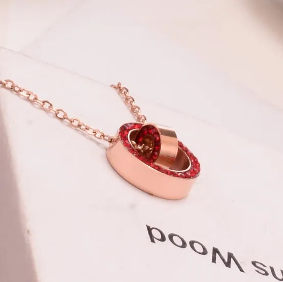 Best selling jewelry red round CZ diamond Necklace stainless steel neck chains wholesales, Gold
Best selling jewelry red round CZ diamond Necklace stainless steel neck chains wholesales, Gold