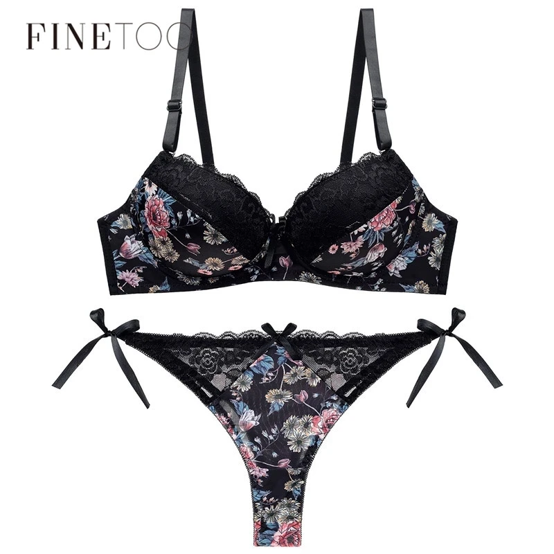 FINETOO Sexy Lace Bra Set Fashion Women Print Bras Panties Set B C Cup Lace Underwear Suit Female Lingerie Set Ladies Intimates
FINETOO Sexy Lace Bra Set Fashion Women Print Bras Panties Set B C Cup Lace Underwear Suit Female Lingerie Set Ladies Intimates