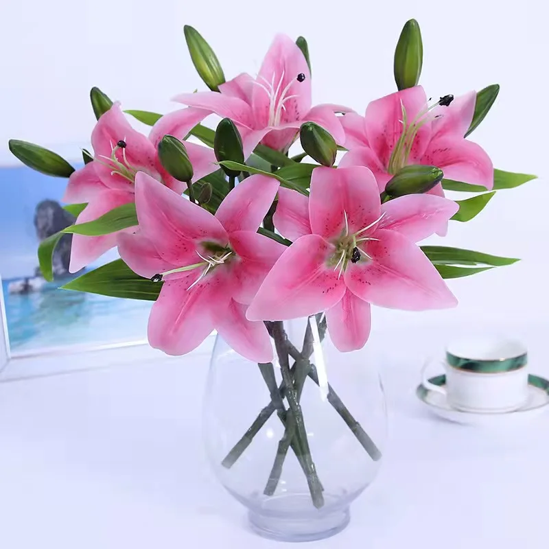Real Touch Faux Silk Flower Bouquet 36cm Artificial Flowers Tiger Lily for Wedding Party Decor, Colorful
Real Touch Faux Silk Flower Bouquet 36cm Artificial Flowers Tiger Lily for Wedding Party Decor, Colorful