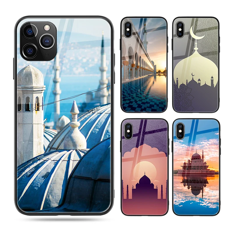 Arabic Muslim Mosque Building Design Glossy Glass Phone Case for iPhone 11Pro Max; Plastic Mobile Cover for Samsung A51 A71, Black
Arabic Muslim Mosque Building Design Glossy Glass Phone Case for iPhone 11Pro Max; Plastic Mobile Cover for Samsung A51 A71, Black