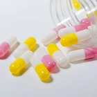 Separated clear empty gelatin capsules size 0