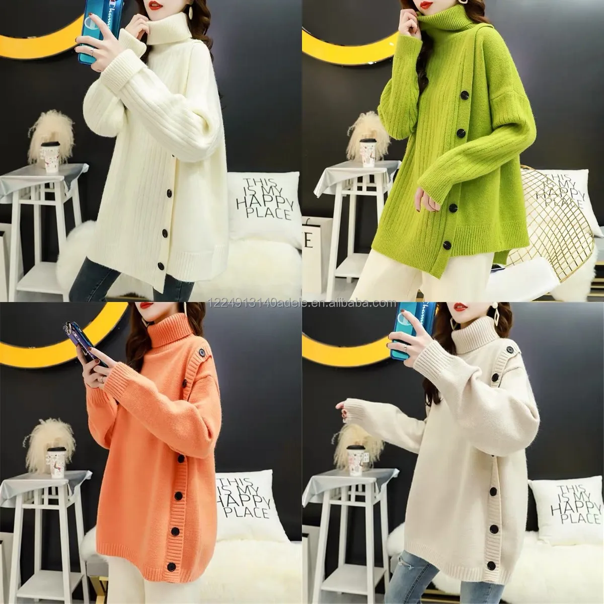 Wholesale Women's Thick Sweaters Oversized Women Knitting Sweater Warm Winter Jumper Sweaters
Wholesale Women's Thick Sweaters Oversized Women Knitting Sweater Warm Winter Jumper Sweaters