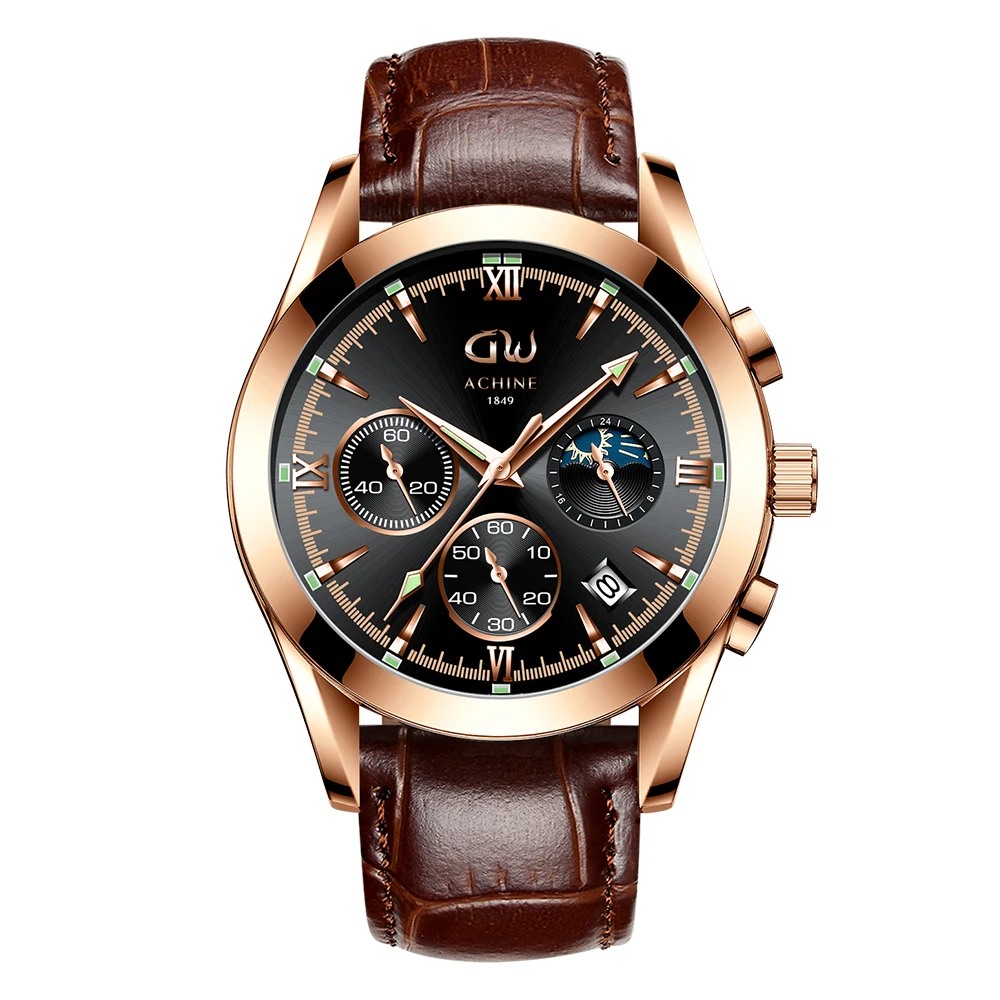 New Design Quartz Watches Leather Strap Automatic Watch Brand For Men Wrist Luxury Brand With 3 ATM Waterproof wristwatches, 10 colors
New Design Quartz Watches Leather Strap Automatic Watch Brand For Men Wrist Luxury Brand With 3 ATM Waterproof wristwatches, 10 colors