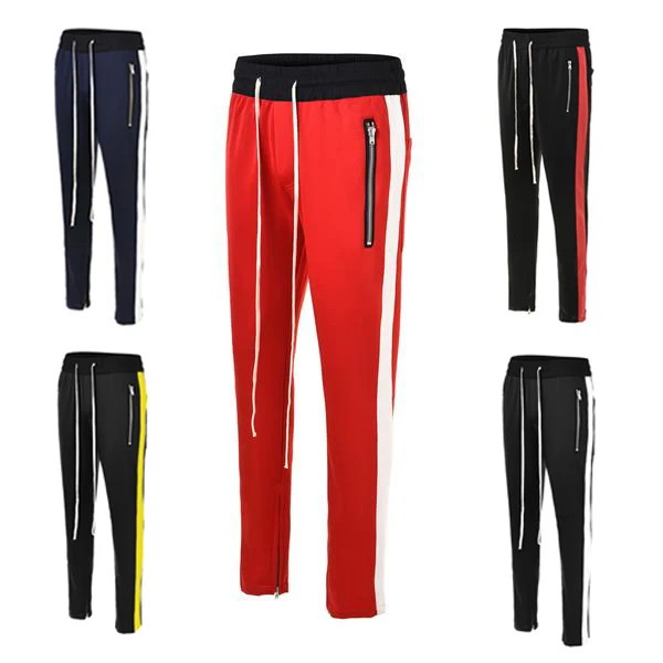 Wholesale Gym Slim Fit Track Pants Custom design Mens Fashion Hip hop Side Stripe Pants
Wholesale Gym Slim Fit Track Pants Custom design Mens Fashion Hip hop Side Stripe Pants