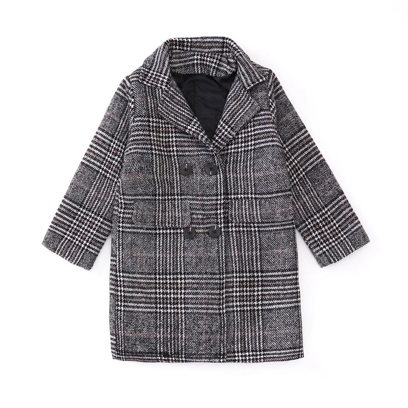 Winter Warm Children Clothes Outwear Kids Girls Thicken Double-breasted Wool Jacket Plaid Long Coat, 2color
Winter Warm Children Clothes Outwear Kids Girls Thicken Double-breasted Wool Jacket Plaid Long Coat, 2color