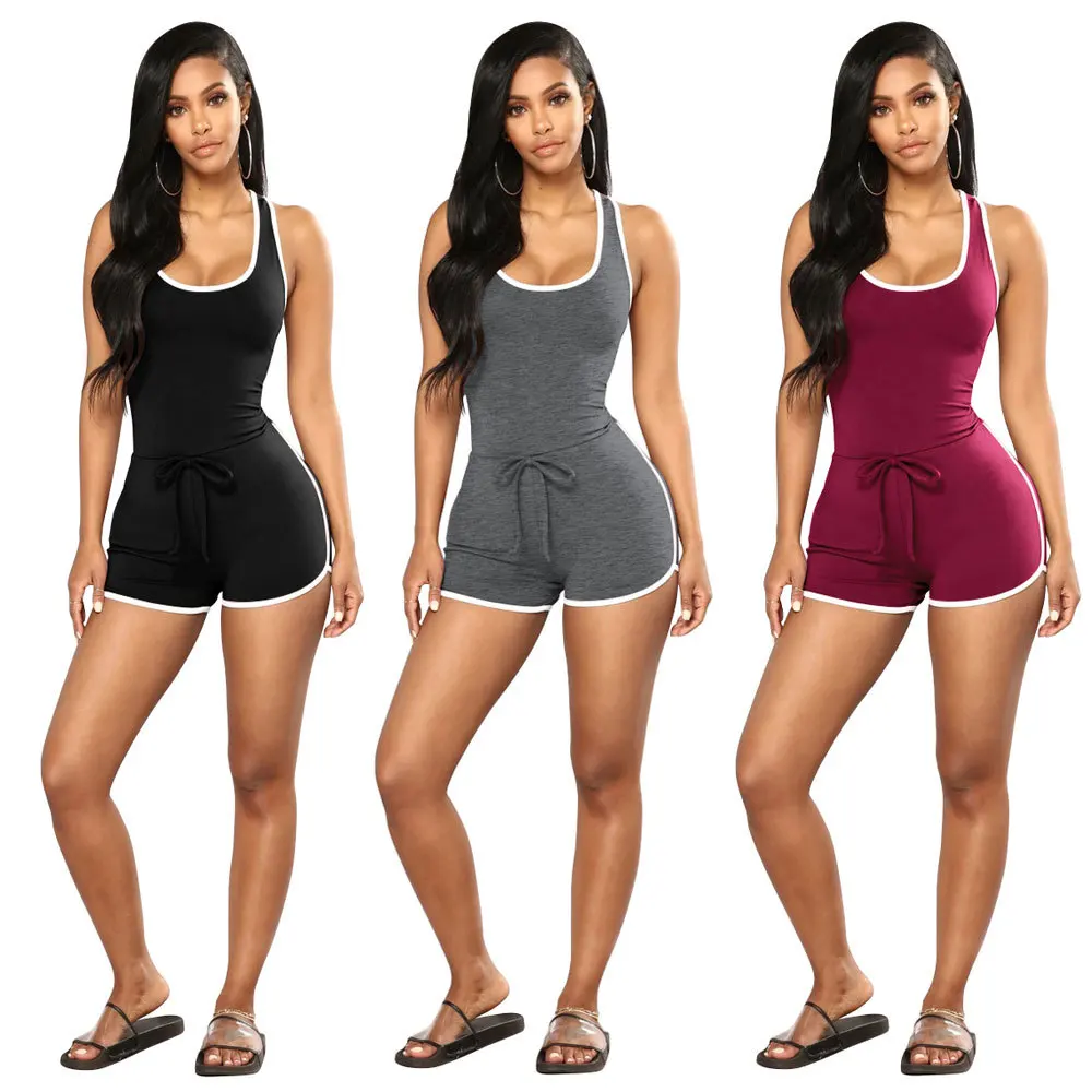 2021 New fashion trend comfortable breathable sexy European and American pure color I vest sportswear jumpsuit shorts, Black, wine red , dark grey , khaki, dark green
2021 New fashion trend comfortable breathable sexy European and American pure color I vest sportswear jumpsuit shorts, Black, wine red , dark grey , khaki, dark green