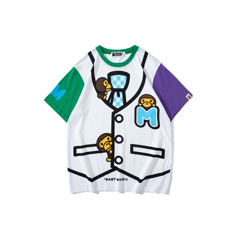 High quality color double color cartoon waistcoat men and women T-shirt 100% cotton song hip-hop T-shirt wholesale
High quality color double color cartoon waistcoat men and women T-shirt 100% cotton song hip-hop T-shirt wholesale