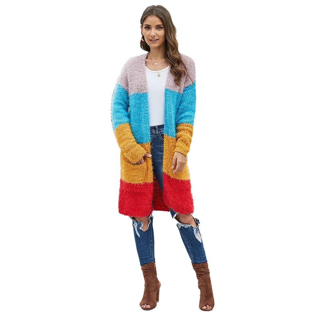 2020 Women Ladies Cardigan Stripe Sweet Thin Knitted Sweater Cardigan Fashion Women Long cardigan, Shown
2020 Women Ladies Cardigan Stripe Sweet Thin Knitted Sweater Cardigan Fashion Women Long cardigan, Shown
