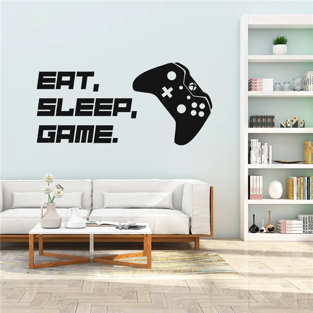 Eat Sleep Text Printing Wall Stickers Game Style Living Room Decoration Wallpaper, As picture
Eat Sleep Text Printing Wall Stickers Game Style Living Room Decoration Wallpaper, As picture
