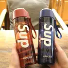 2019 fashion clear sport portable water bottle custom logo drinks bottled BPA free sports equipment