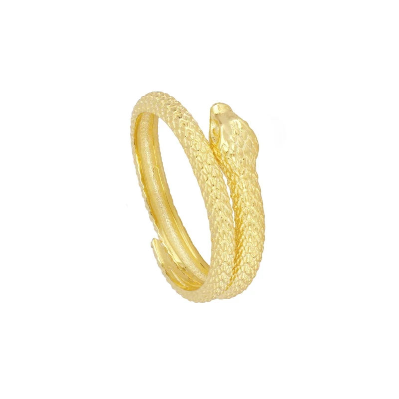 Vintage women S925 silver adjustable snake jewelry gold plated open finger ring, Gold/white
Vintage women S925 silver adjustable snake jewelry gold plated open finger ring, Gold/white