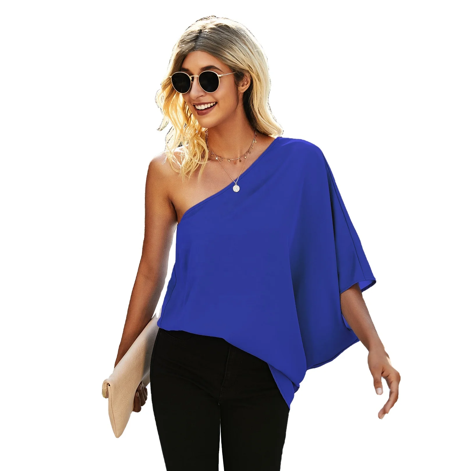 Tops Sexy Off One Shoulder Solid Color Oversized Casual Half Sleeves Tunic Shirts For Women, Blue,red,navy,green,black
Tops Sexy Off One Shoulder Solid Color Oversized Casual Half Sleeves Tunic Shirts For Women, Blue,red,navy,green,black