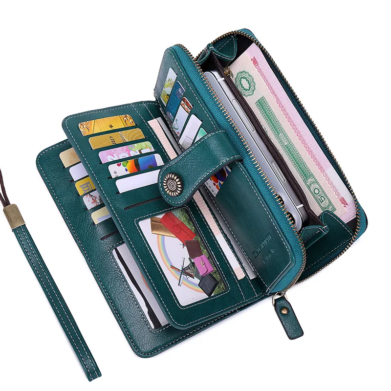 Ladies RFID Antimagnetic Long Zipper Wallet Large Capacity PU Leather Card Holder Wallet
Ladies RFID Antimagnetic Long Zipper Wallet Large Capacity PU Leather Card Holder Wallet