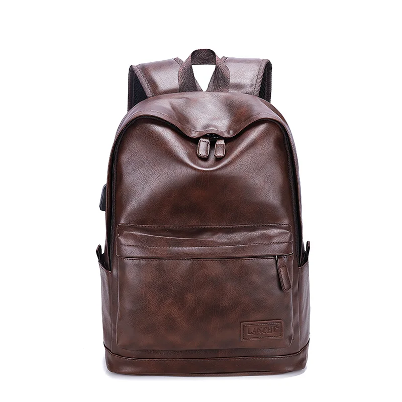 New hot selling leather men's backpack comfortable and waterproof men's backpack, Black
New hot selling leather men's backpack comfortable and waterproof men's backpack, Black