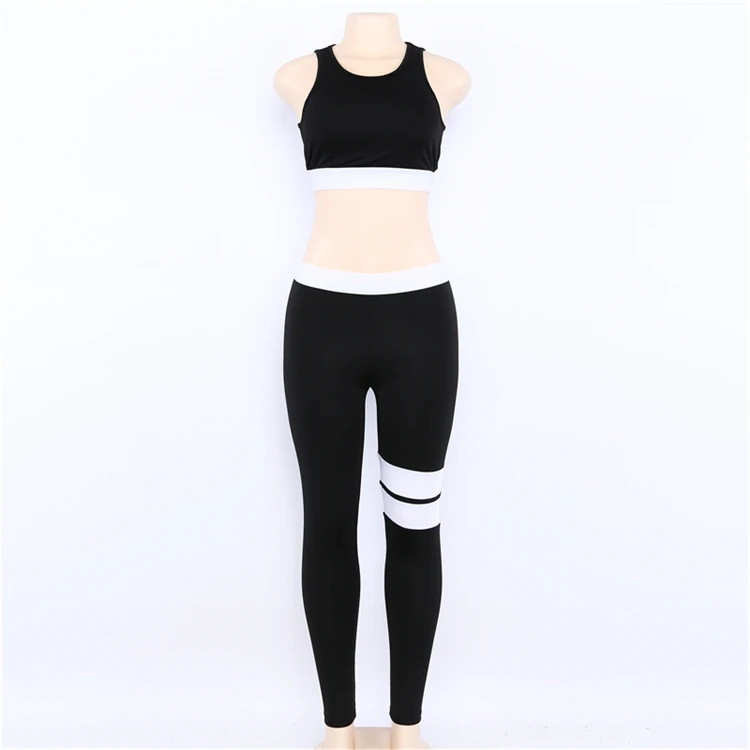 Factory Wholesale Price 2019 Hot Plus Size Seamless Yoga Vest and Pants Sets
