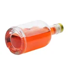 Vodka Factory Wholesale Thick Bottom Glass Wine Bottles Custom Transparent Empty Vodka Bottle