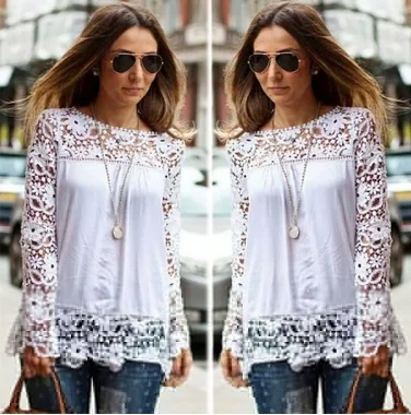 2021 Trendy Plain Hollow-out Female Casual Tops Ladies Blouses Long Sleeves Lace Chiffon Shirts For Women, 10 colors
2021 Trendy Plain Hollow-out Female Casual Tops Ladies Blouses Long Sleeves Lace Chiffon Shirts For Women, 10 colors
