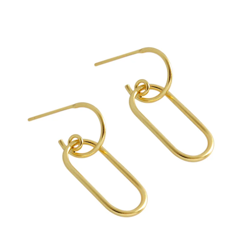 2020 Sterling Silver Jewelry Earrings 18K Real Gold Plated 925 Sterling Silver Geometric Oval Round Circle Chain Drop Earrings, Picture color
2020 Sterling Silver Jewelry Earrings 18K Real Gold Plated 925 Sterling Silver Geometric Oval Round Circle Chain Drop Earrings, Picture color
