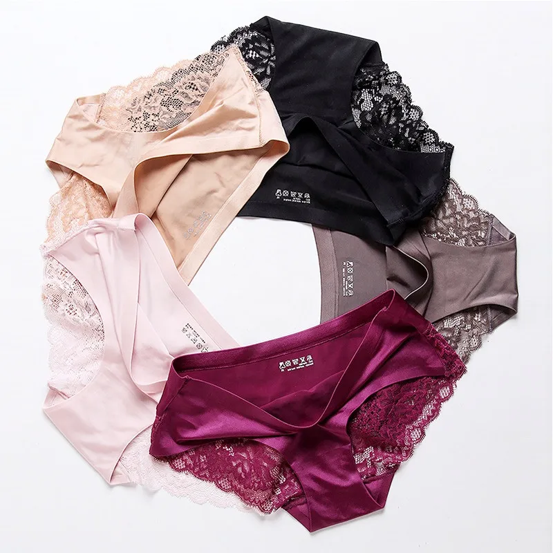 Dropshipping Ladies Sexy Satin Ice Silk Underwear Women Sexy briefs Seamless Lace Panties women's panties woman sexy underwear
Dropshipping Ladies Sexy Satin Ice Silk Underwear Women Sexy briefs Seamless Lace Panties women's panties woman sexy underwear