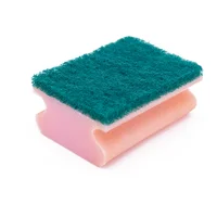 

DH-A1-34 Kitchen Cleaning Dish Sponge Scourer With Green Scouring Pad Kitchen Brush For Household