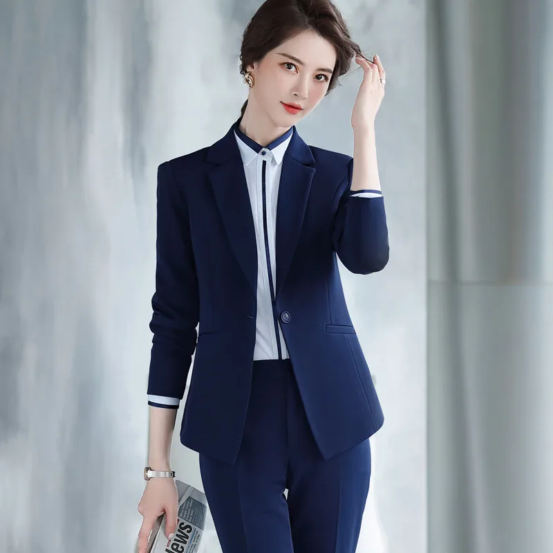 Fashion new women pants suits business formal long sleeve slim blazer and pants office ladies temperament work wear
Fashion new women pants suits business formal long sleeve slim blazer and pants office ladies temperament work wear