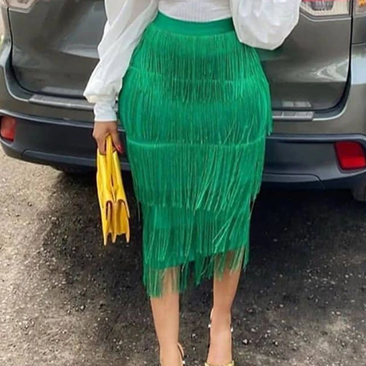 2021 Trending Casual Easy Matching Tassel Fringe Green High Waist Womens Clothing Tube Skirts Long Midi Skirt For Ladies
2021 Trending Casual Easy Matching Tassel Fringe Green High Waist Womens Clothing Tube Skirts Long Midi Skirt For Ladies