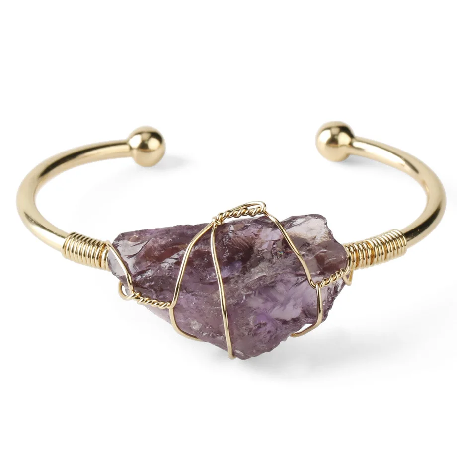 Unique Natural Raw Crystal Gemstone Bracelet Handmade Gold Plated Wire Wrapped Quartz Bracelets Bangles for Women Jewelry, Gold, silver, rose gold
Unique Natural Raw Crystal Gemstone Bracelet Handmade Gold Plated Wire Wrapped Quartz Bracelets Bangles for Women Jewelry, Gold, silver, rose gold