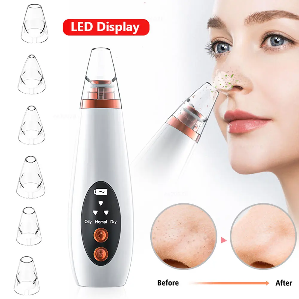Hot Vacuum USB Rechargeable Acne Comedo Extractor Device Pore Cleaner with LED Screen
Hot Vacuum USB Rechargeable Acne Comedo Extractor Device Pore Cleaner with LED Screen