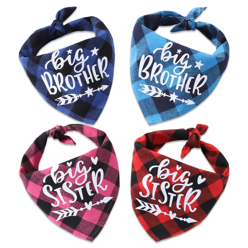 Announcement Dog Bandana Buffalo Plaid Triangle Dog Scarf Accessories For Dogs Brother And Sister Bandana, 5 colors
Announcement Dog Bandana Buffalo Plaid Triangle Dog Scarf Accessories For Dogs Brother And Sister Bandana, 5 colors