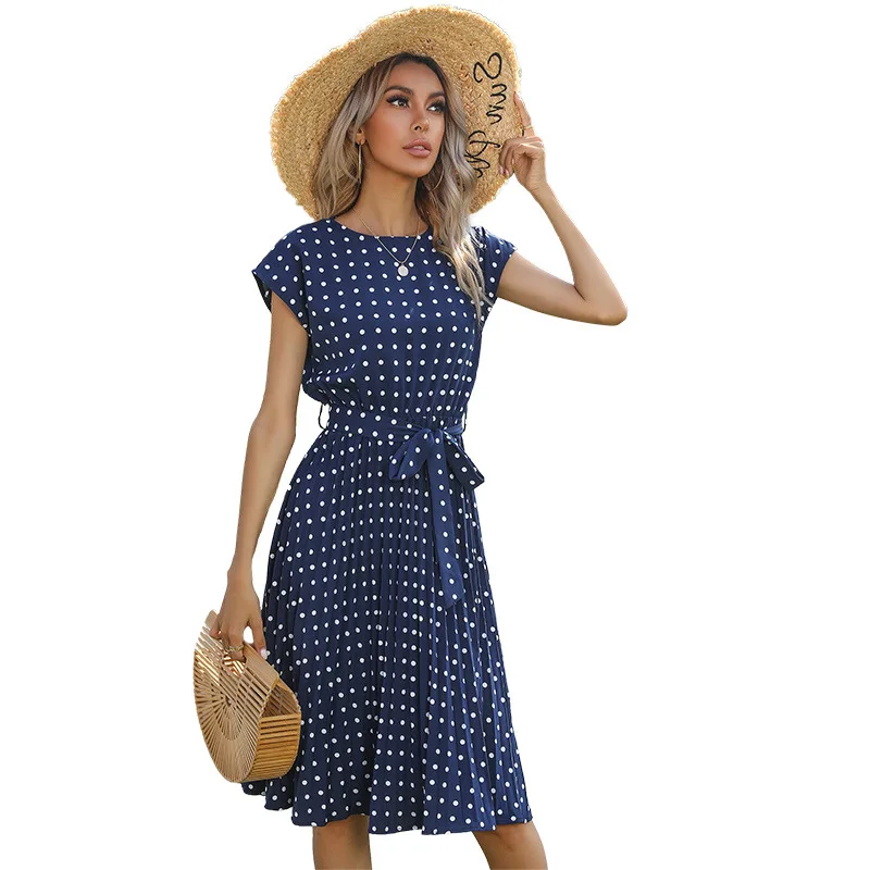 2021 Print polka-dot maxi women's skirts with round neck short sleeves and ruffled dress summer skirt XL
2021 Print polka-dot maxi women's skirts with round neck short sleeves and ruffled dress summer skirt XL