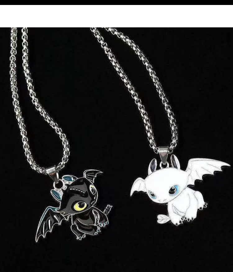 Necklace female ins stainless steel black and white double evil dragon couple one man and one woman pendant pendant
Necklace female ins stainless steel black and white double evil dragon couple one man and one woman pendant pendant