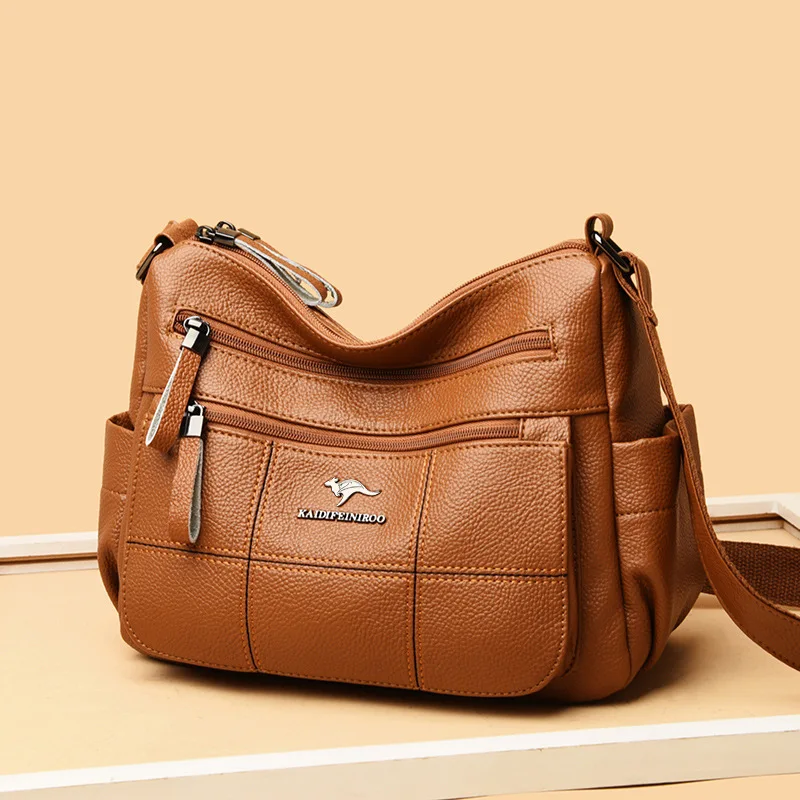 Ladies Fashion Soft Leather Crossbody Bag Versatile Multi-compartment Shoulder Messenger Bag
Ladies Fashion Soft Leather Crossbody Bag Versatile Multi-compartment Shoulder Messenger Bag