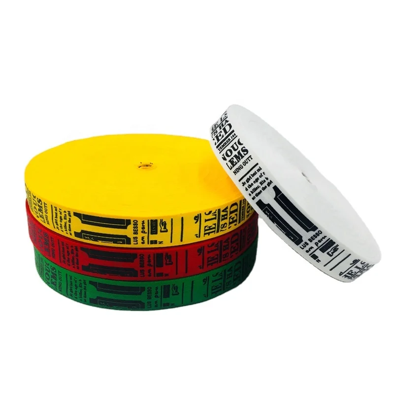 Retro letters printed with white, yellow, red and green herringbone printed webbing polyster webbing webbing waist band
Retro letters printed with white, yellow, red and green herringbone printed webbing polyster webbing webbing waist band