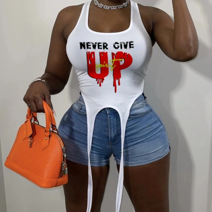 J&H fashion tank top with strings ladies trendy graphic tshirt summer wear, 1 color as picture
J&H fashion tank top with strings ladies trendy graphic tshirt summer wear, 1 color as picture